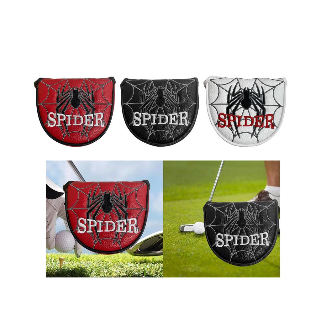 Golf Mallet Putter Head Cover Protective Guard Leather Golf Mallet Putter Cover Plush Inner Lining Wrap Sleeve for Most Putter