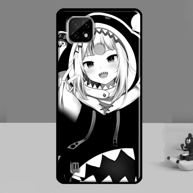 Gawr Gura Hololive Anime Case For Realme C61 C75 C67 C55 C53 C51 C35 C21Y C25S GT 7 Pro 6 6T 10 11 12 13 14 Pro Plus