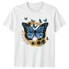 Butterfly Sunflower Live Life In Full Bloom Retro Boho TShirt