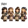 Craft Kit with Instructions Patchwork Girl DIY Kit, 3D Doll Sewing Set Pre-Cut for Teens Fabric Thread Needles, Cute Home Decor Handmade Gift