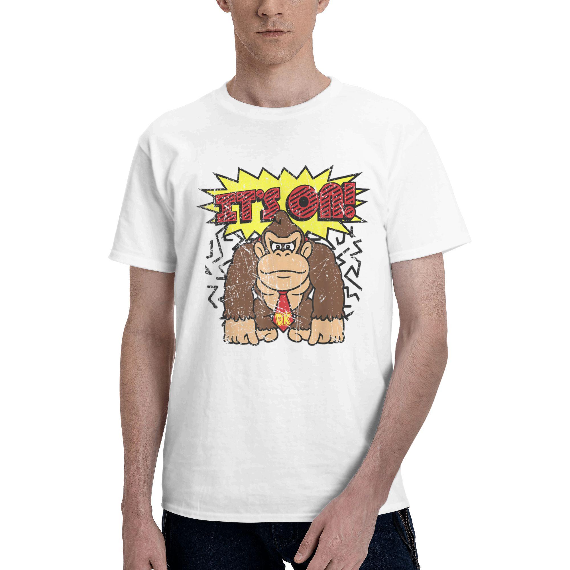 

Casual Donkey Kong Game T-Shirts Men Women Round Neck Cotton T Shirts Short Sleeve Tee Shirt Plus Size Tops L