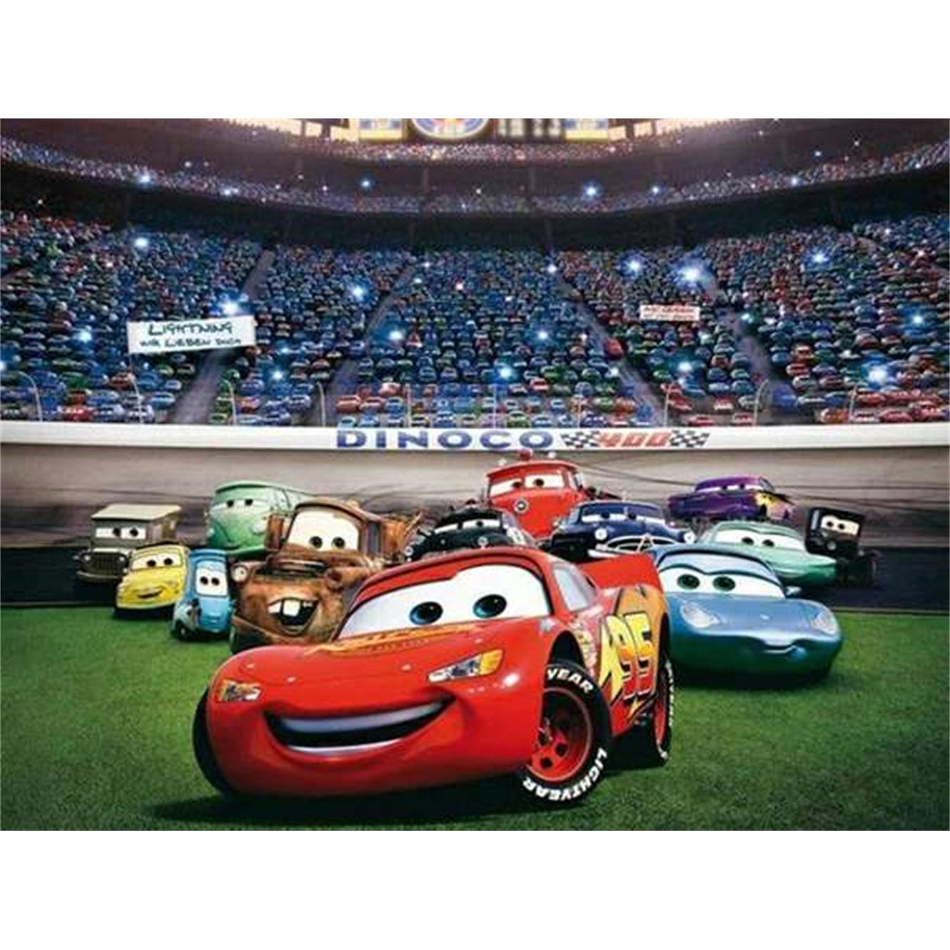 Disney Cartoon Auto Bastelset Quadratisches Puzzle Künstliche Diamantmalerei 5D Kunst Mosaik Stich Dekor Haus Pixel Raum Zuhause Groß Round 30x40cm