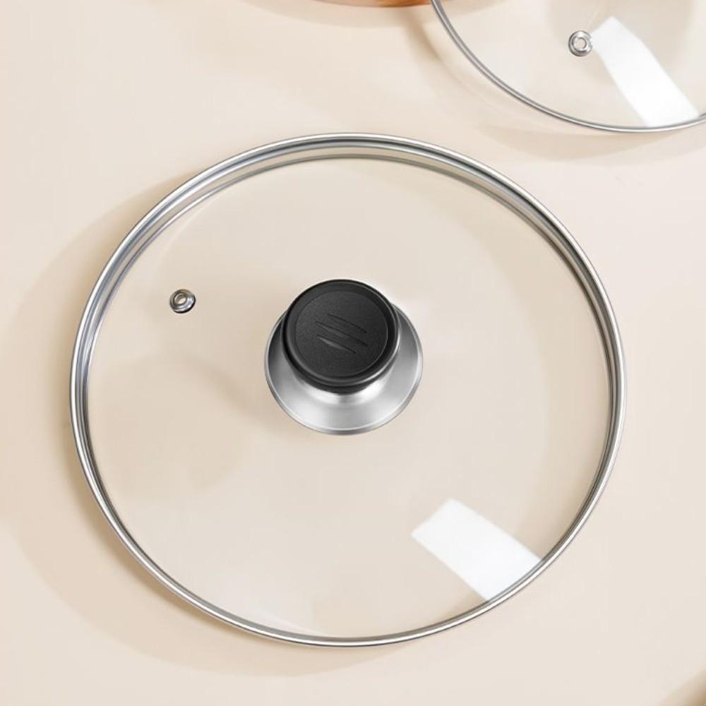 Universal Vertical Pan Lid 14-38cm/6-15in Visible Wok Cover Tempered Glass Pot Lid Dish