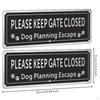 2 Pieces Please Ensure Gate Remains Closed Sign Rectangular Latched High Visibility for