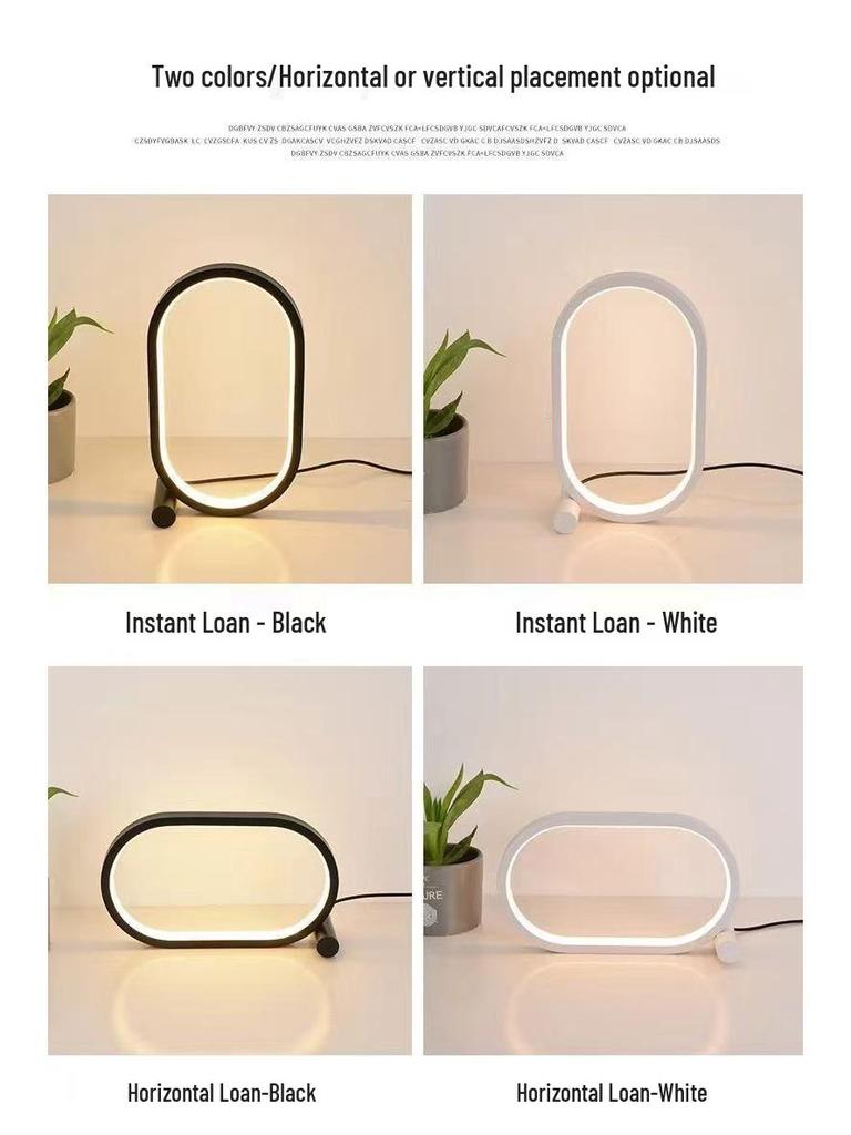 RGB Ambient Light Ring: Creative Decorative Lamp for Desktop or Bedside, Perfect for Night Light and E-sports Setup.