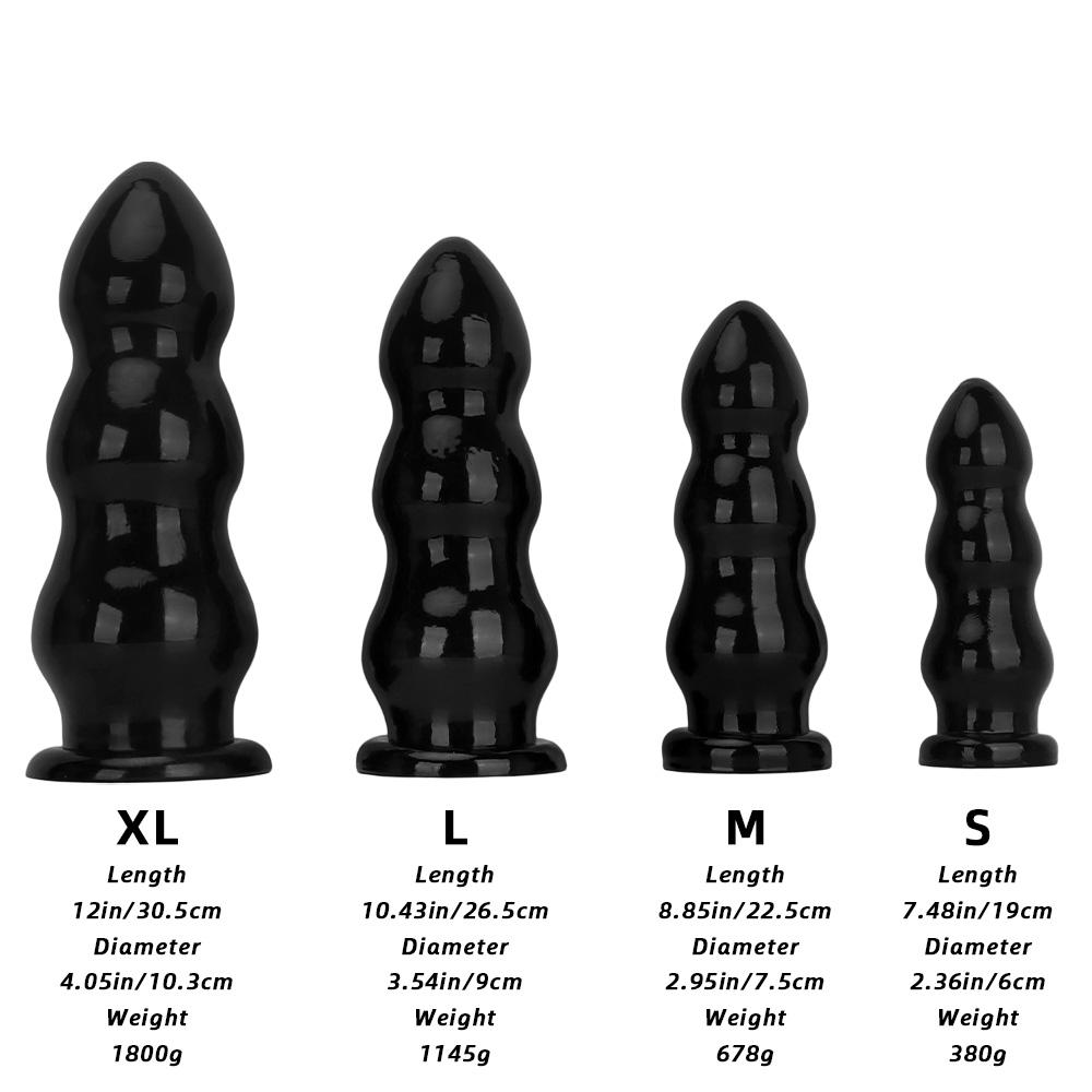 PVC Black Dildo Simulated Penis Butt Plug Fisting Sex Toy Strap On Cock Big Dick Realistic Cock BDSM