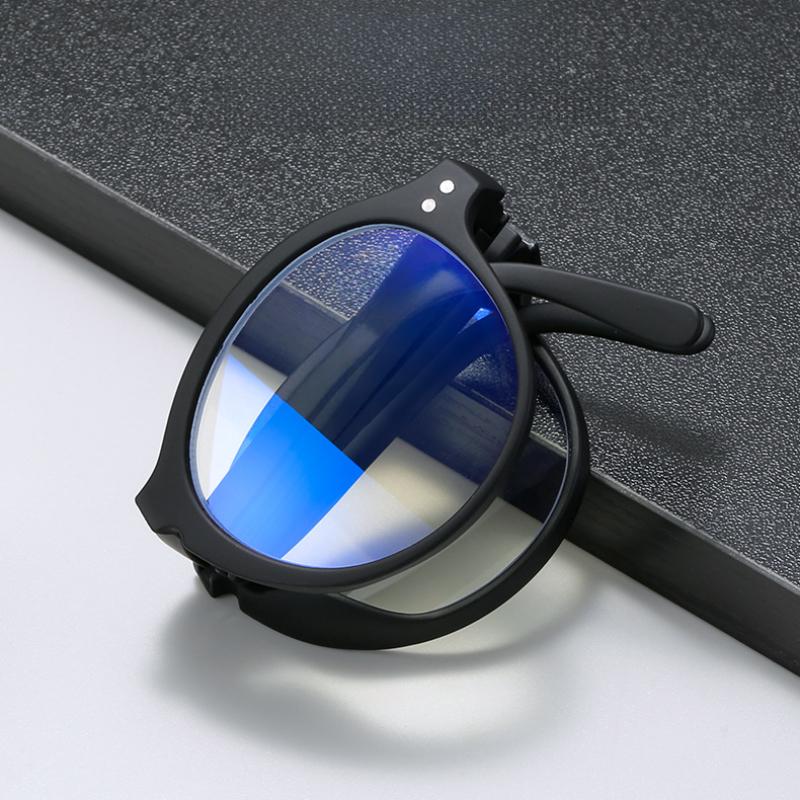 Folding Rotundity Reading Glasses Portable Lightweight Men Women Presbyopic Eyeglasses Anti Blue Light Eyewear