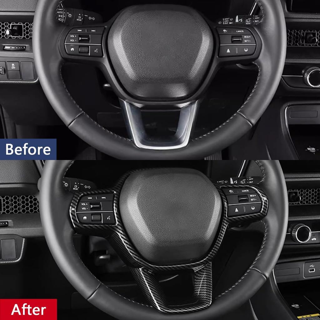 Car Accessories Fit for Honda CR-V CRV 2023 2024 Interior Button Cover Trim Strips (Carbon Fiber Style) ABS 1 PC