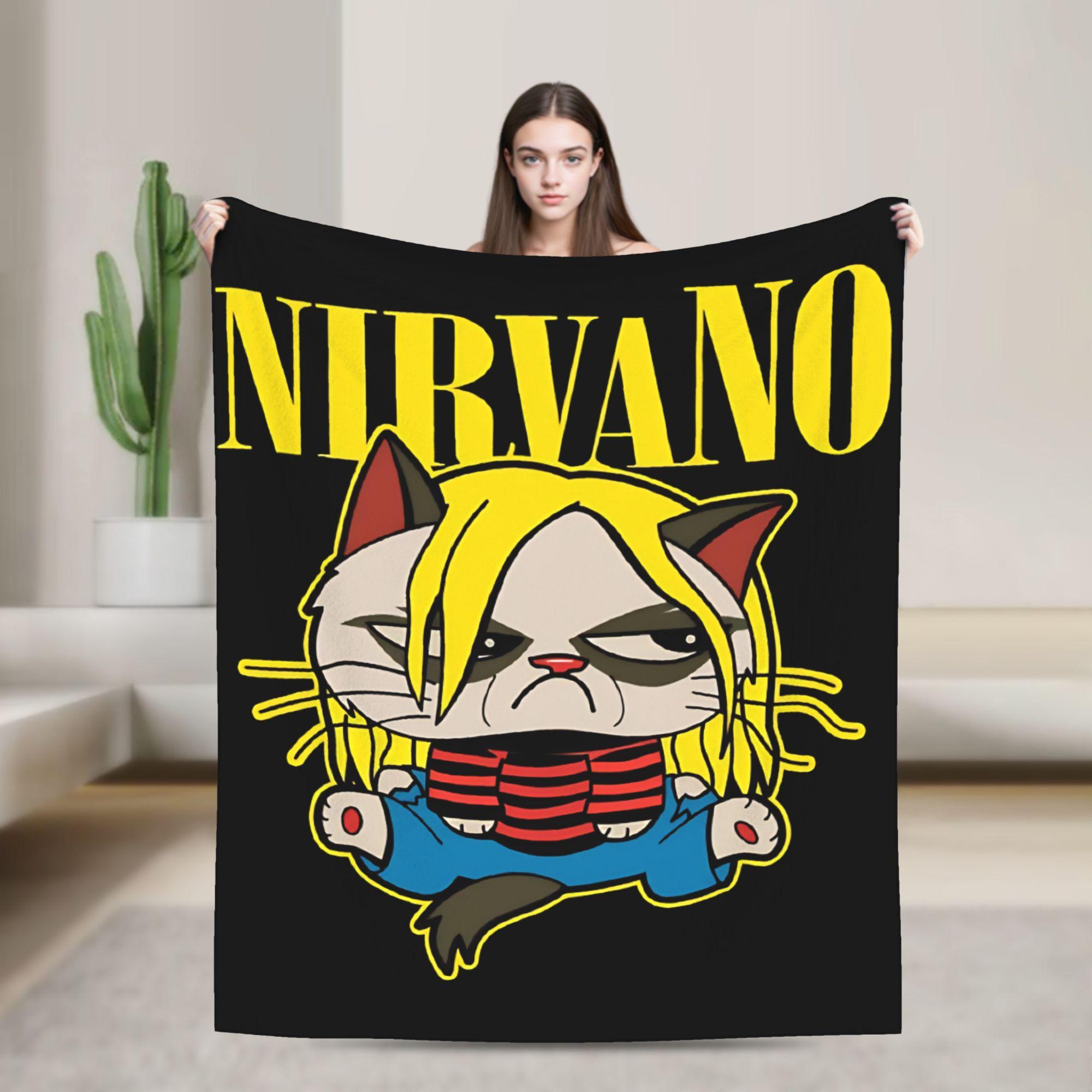 

Nirvano Cat Blanket Quality Super Soft Throw Blanket Winter Girls Boys Bedroom Comfortable Bedspread 75x100cm (30x40inch)