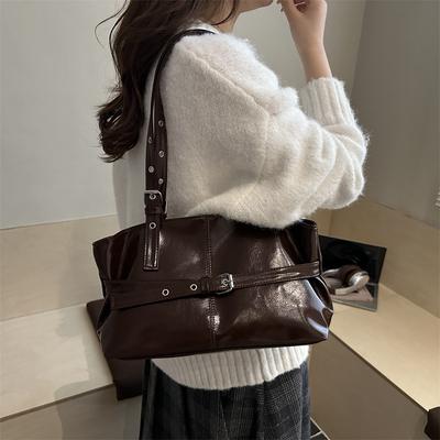 New Shoulder Bag Women's Large Capacity 2025 Autumn Commuter Big Bag Fashion Minimalist Style Tote Bag Women