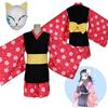 Kimetsu Slayer Demon No Yaiba Makomo Cosplay Kostyme Kvinner Kimono Drakt Kåper