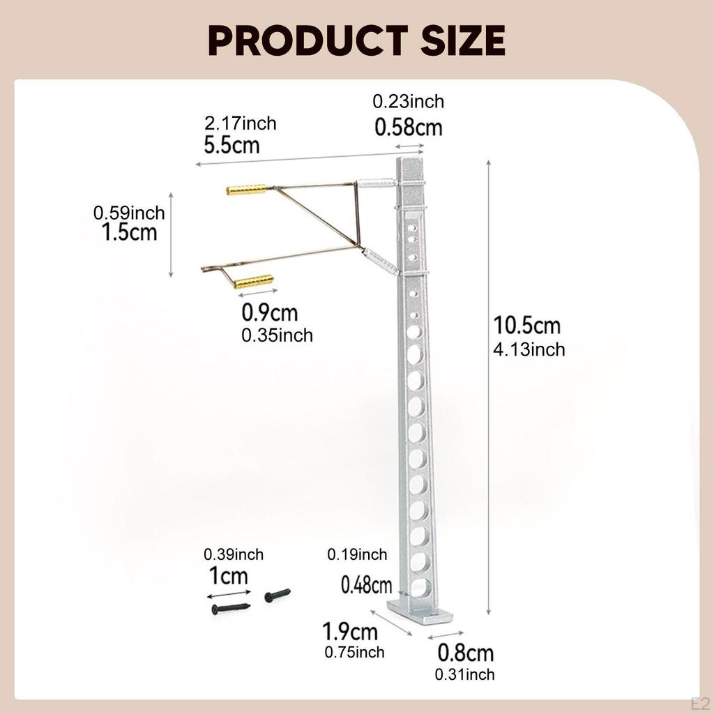 Modellbahn Oberleitungsmast 1:87 H0-Maßstab Miniatur-Simulation Oberleitungsmast für die Eisenbahn