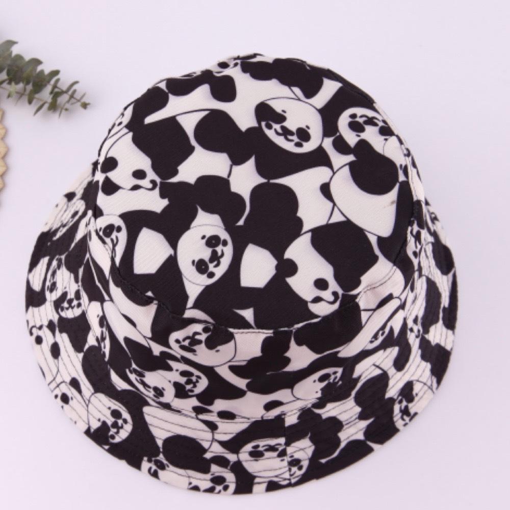 Graffiti Dwustronny Kapelusz Rybacki Moda Uliczna Drukowany Kapelusz Doniczka Wycieczka Plenerowa Studencki Kapelusz Bucket