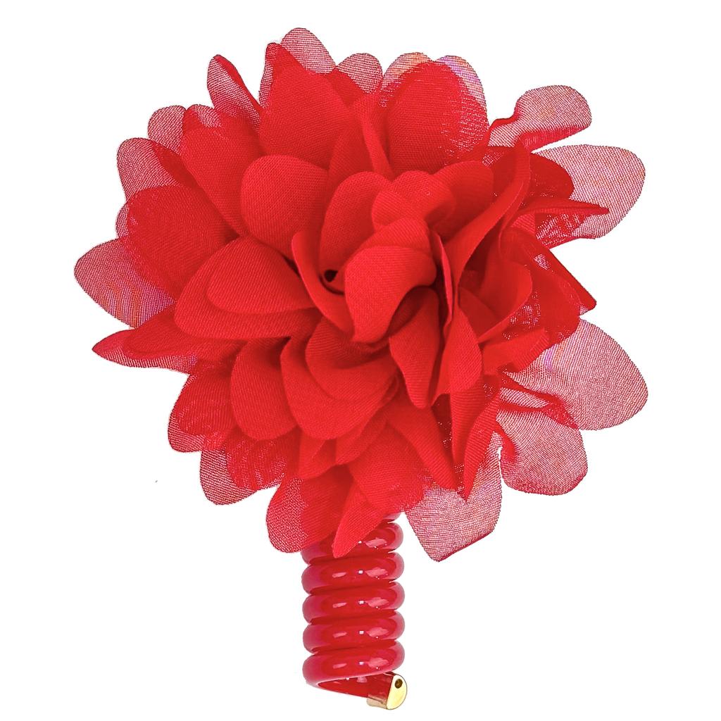 Women Chiffon Flower Elastic Hair Rope Bands Cute Girls Telephone Wire Line Elasticity Hair Ties For Kids Girls Hair Accessories