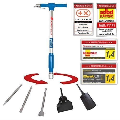 Bêche Scheppach Aero 2 Spade P - Conception compacte et poignée en caoutchouc