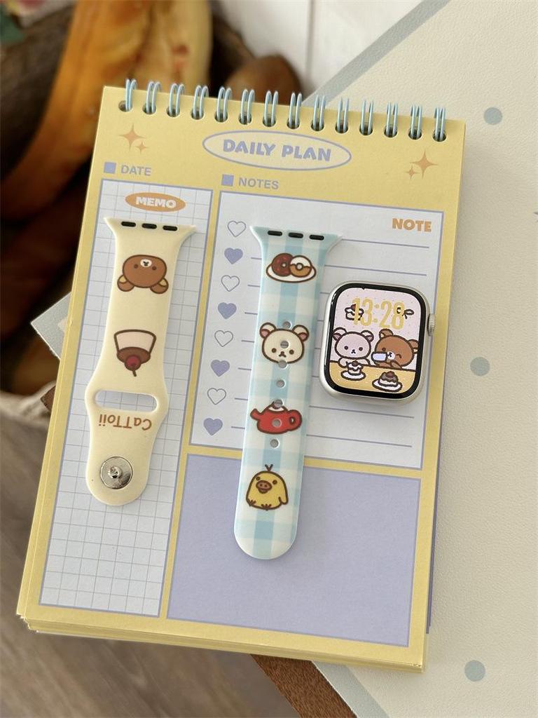 Cartoon Silicone Buckle Band for Apple Watch Series 10/9/8/SE