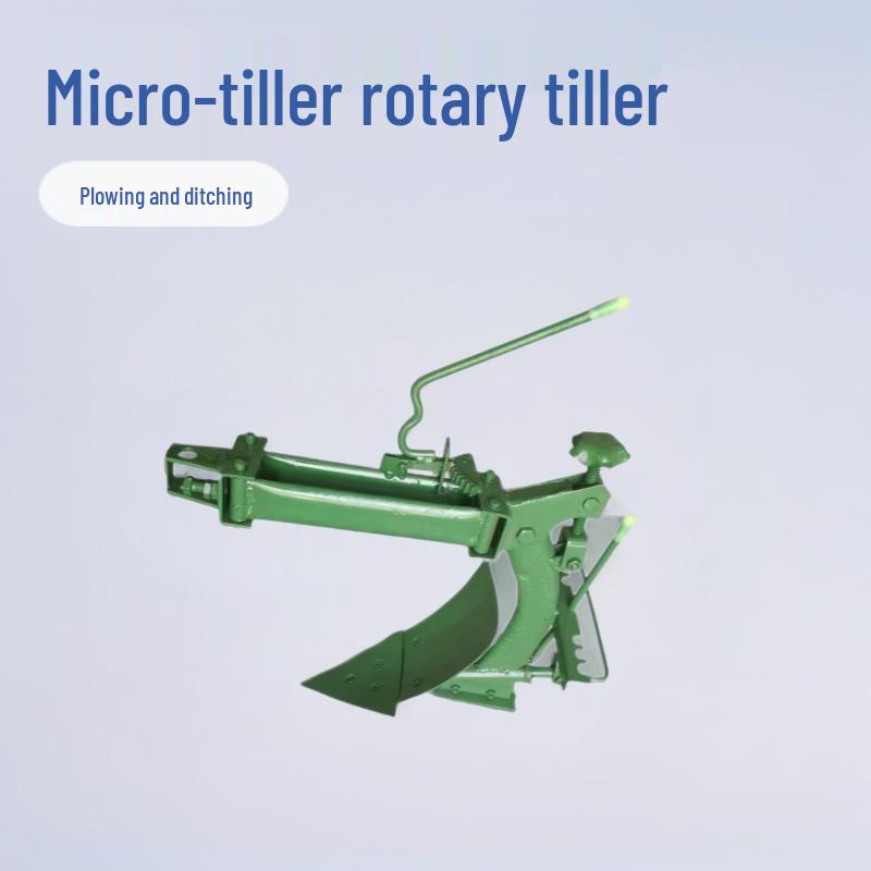 Reversible Double-Sided Mini-Tiller Plow with Cultivating and Furrow Plowshare