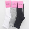 Evertem's Crocodile Women's Mid-calf Socks Random 3P Crocodile Socks Branded Socks School Uniform White Socks