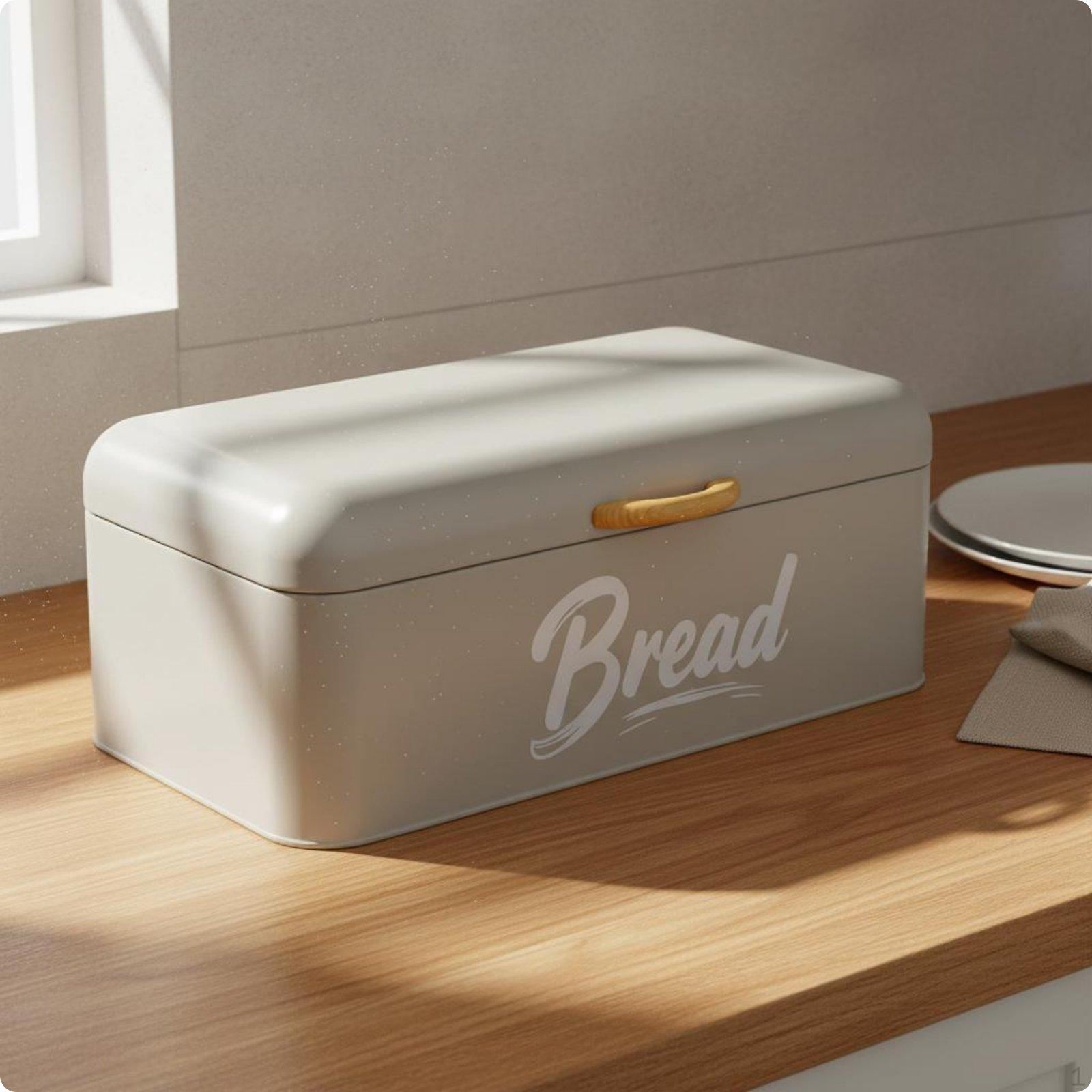 Metal Bread Box Large Capacity Flip