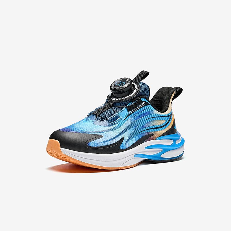 Anta Kids Flame Fabric Trendy Fashion Test Lightweight Shock Absorption Low-Top Running Shoes Kids sneaker Blue 312519903-3