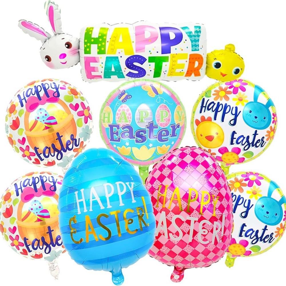 Easter Aluminum Film Balloon Rabbit Chicken Cartoon Modeling Children'S Birthday Party Decoration Aluminum Foil Balloon