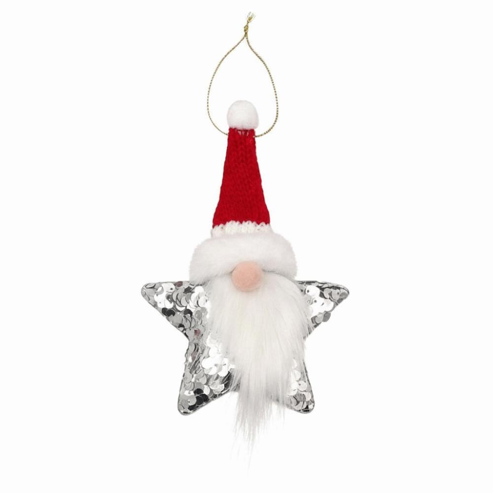 Creative Sequin Star Christmas Pendant DIY Xmas Tree Christmas Decor  Holiday Ornament