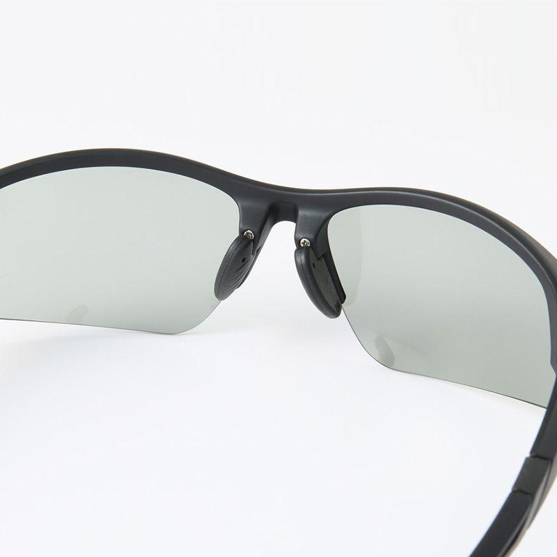 Used DAIWA Polarized Sunglasses Fishing Men's Triacetate DN-8066 Sports Half Rim UV Protection Sports Outdoor Gray Ice Blue Mirror Scratch Resistant