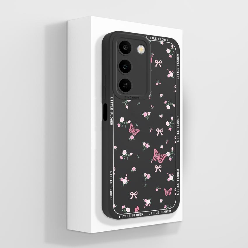 For Realme C100 5G Phone Case Sweet Butterfly Patterns Camera Coverage Funda For OPPO Realme C 100 6.8inches Soft Silicone Shell