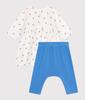 Dress Leggings Set A0DC9 18 Months 81cm [Petit Bateau] + Off-white/Multicolor