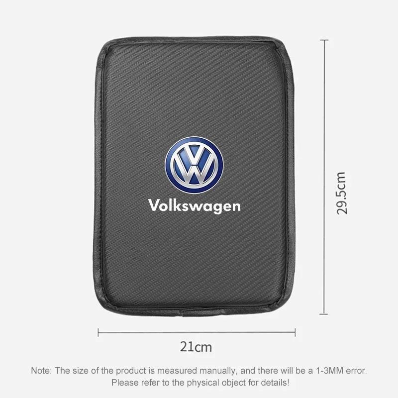 For VOLKSWAGEN VW Fashion Leather Car Armrest Box Pad Car Center Console Arm Rest Protector Cover For Volkswagen VW Line Golf MK