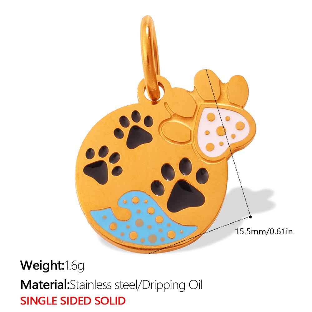Cute pet theme jewelry accessories versatile cute pet love dog paw print shape pendant
