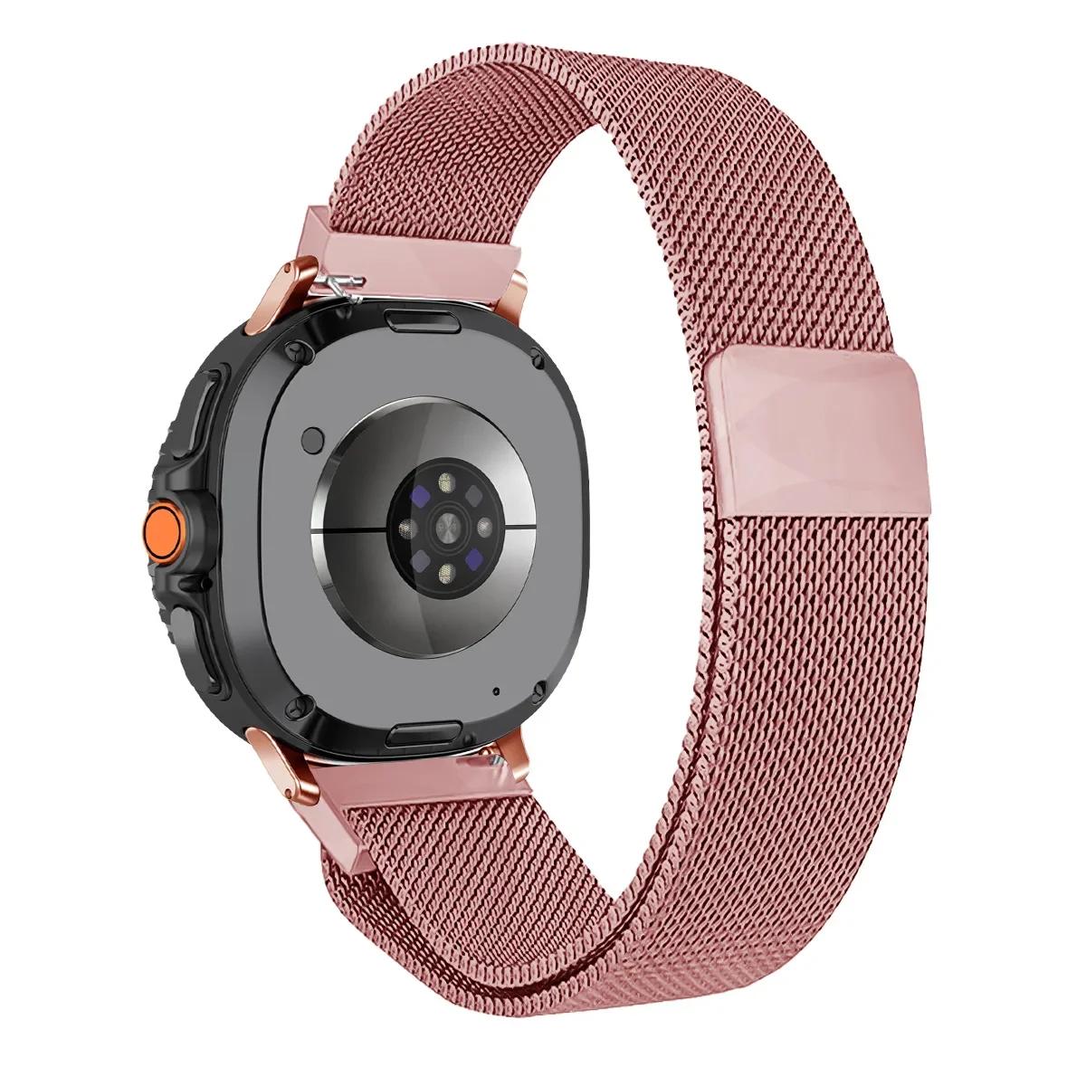 

Металлический Миланский Ремешок Для Samsung Galaxy Watch 8 Classic 8 40 44мм Магнитный Милан 7 Ultra 2025 Браслет из Нержавеющей Стали Ремешок для Часов Watch Ultra 2025 роза розовый