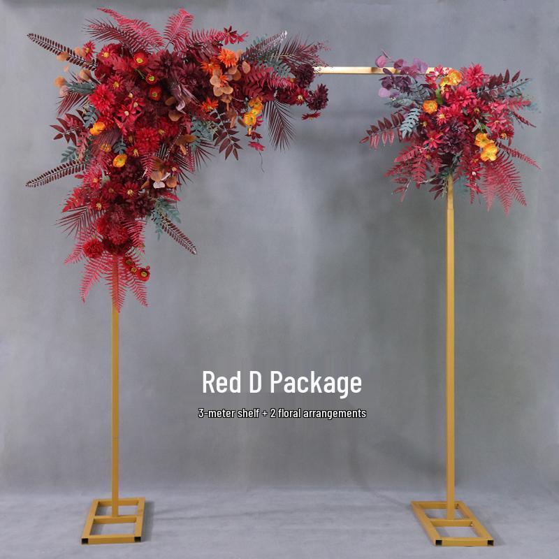 Autumn Mori Style Wedding Photo Booth Wrought Iron Arch Decoration