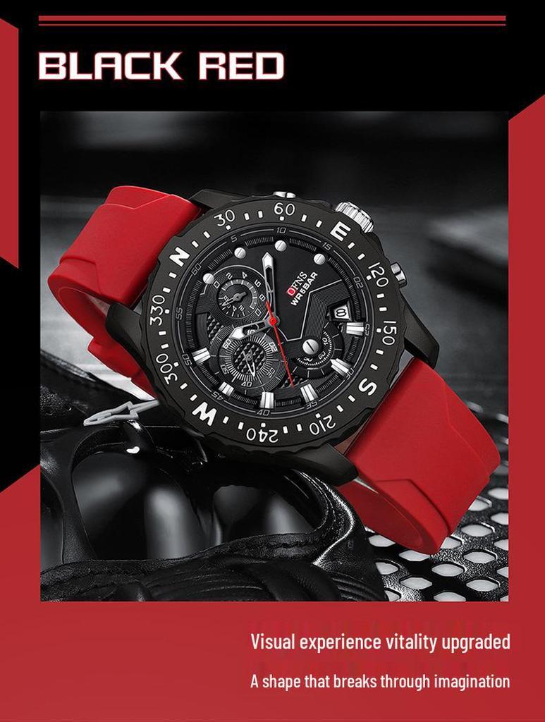 OFNS Men's Quartz Chronograph Watch: Fashionable, Simple, Waterproof with Calendar Function