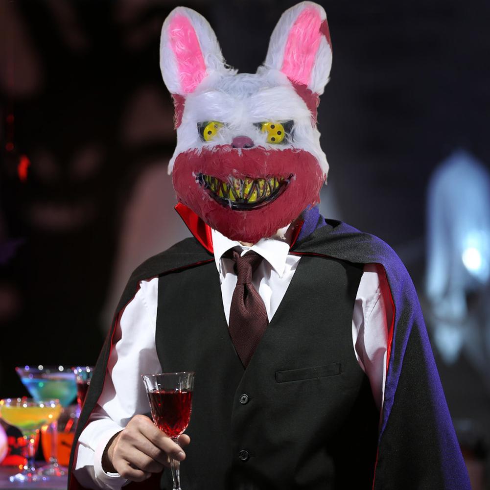Halloween Párty Pódium Krvavý Králík Strašidelný Medvěd Cosplay Plyšová Obličejová Maska Pokrývka Hlavy Karnevalový Kostým Rekvizity Tanec Maškarní Maska