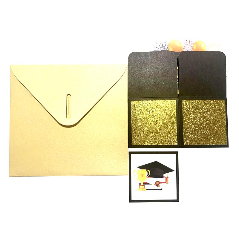 Graduation Pop Up Card Envelope Congrats Grad Card 3D Card For High School College University Graduates Season Party Decoration