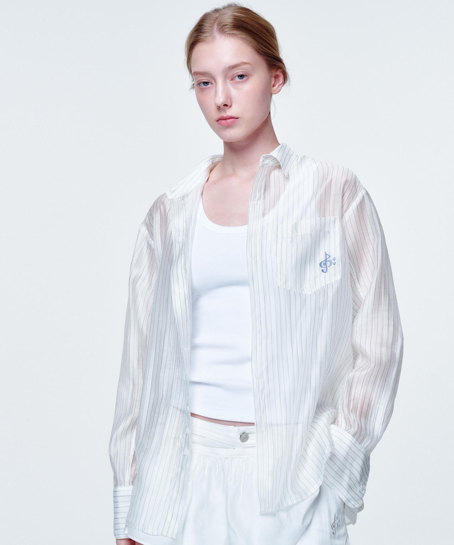 2113 Studio See-Through Shirt White White