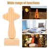 Magnetic Base Crosses Figurine Portable Crucifix Sculpture Wood Cross Statue  Living Room
