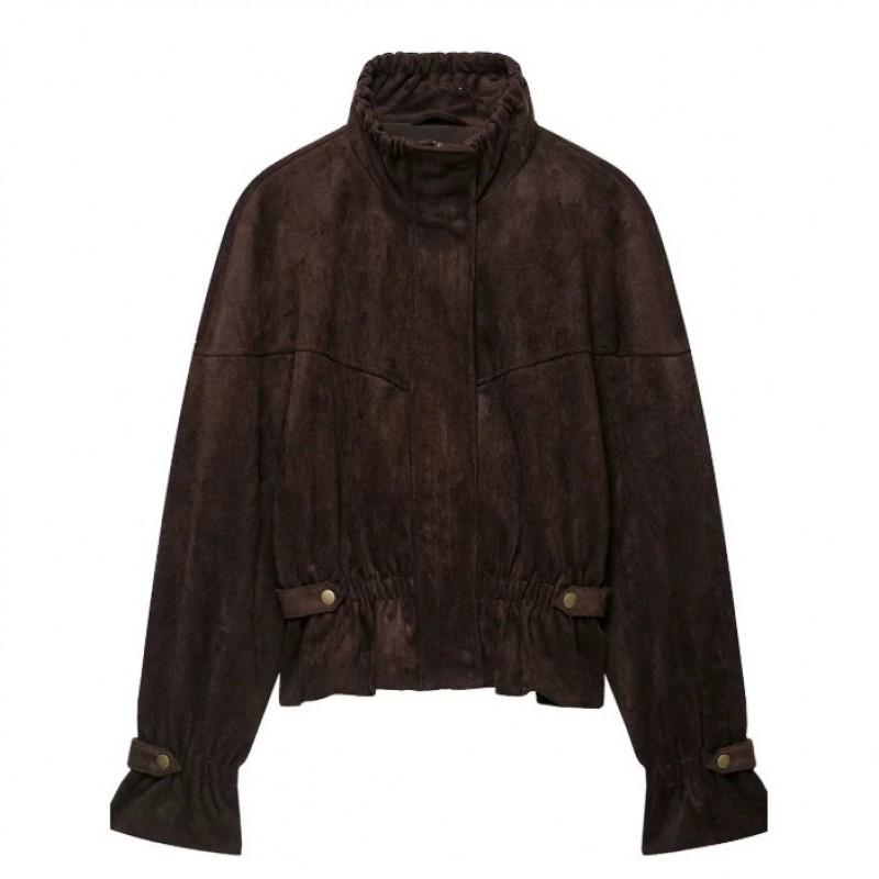 Womens French Style Casual Fashion Jacket Solid Color Short Outerwear Daily Wear
