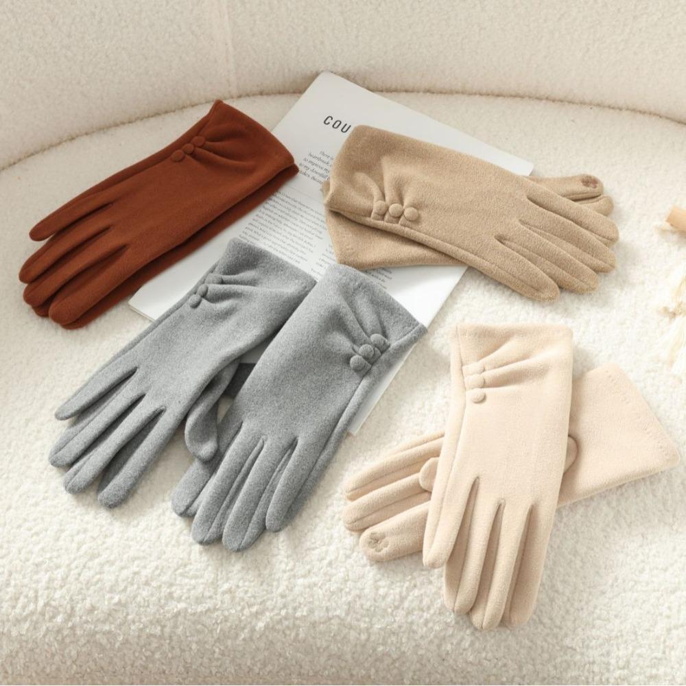 New Warm Winter Gloves Full Finger Windproof Driving Mittens Dralon Elegant Touch Screen Gloves for Outdoor Cycling Skiing