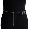 European and American Fashion Style, Geometric Rivets Personalized Waist Chain, Light Luxury Simple Pointed Cone Sexy Body Chain