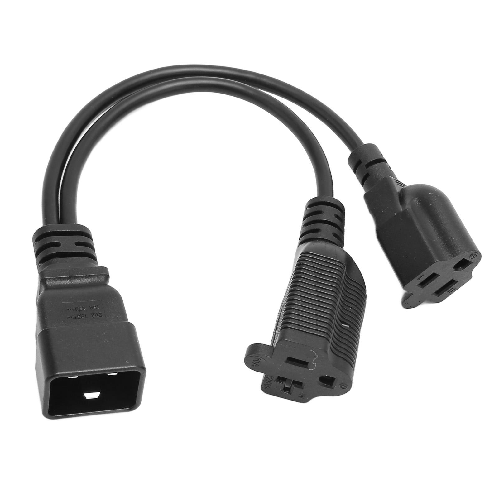 

IEC320 C20 Штекер до 5-15R 5-20R Гніздо Кабель живлення Підключи та працюй Посилена ПВХ оболонка 1 в 2 Y