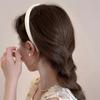 Vintage Einfarbig Cremefarbenes Haarband Satinseide Haarbänder Kopfschmuck Für Frauen Mädchen Mode Haarreifen Stirnbänder Haaraccessoires