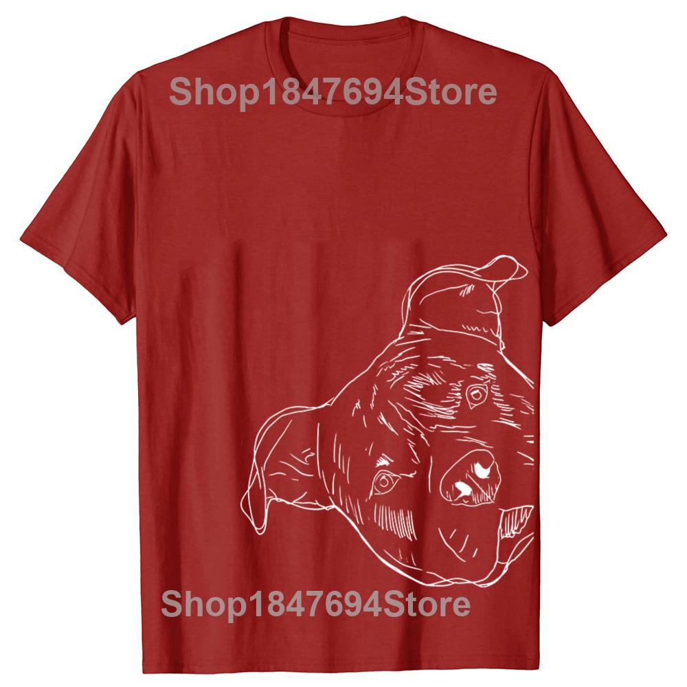 Смешная Собака Американский Стаффордширский Терьер Графические Футболки Мужские Женские Мода Повседневная Футболка 100% Хлопок Свободная Оверсайз Футболка S