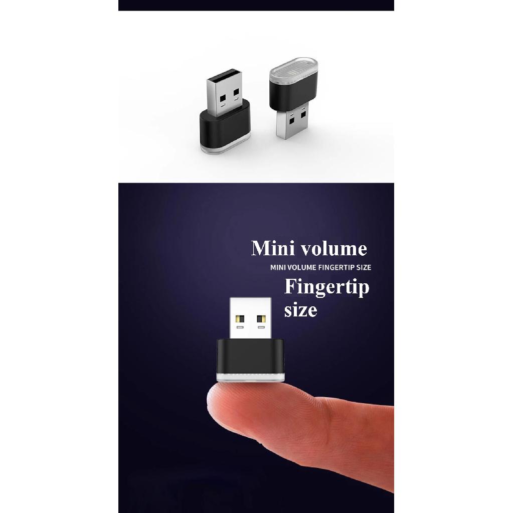 Car USB Rainbow Ambient Light Floor LED Light for Car Modification Wireless Decor No-Wire Mini Lamp