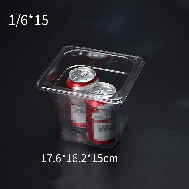 

Прозрачный пластиковый акрил ПК Поддоны GN Видимые квадратные кастрюли для еды Выставочная тарелка Раковина для рисования Контейнеры Поддон для хранения