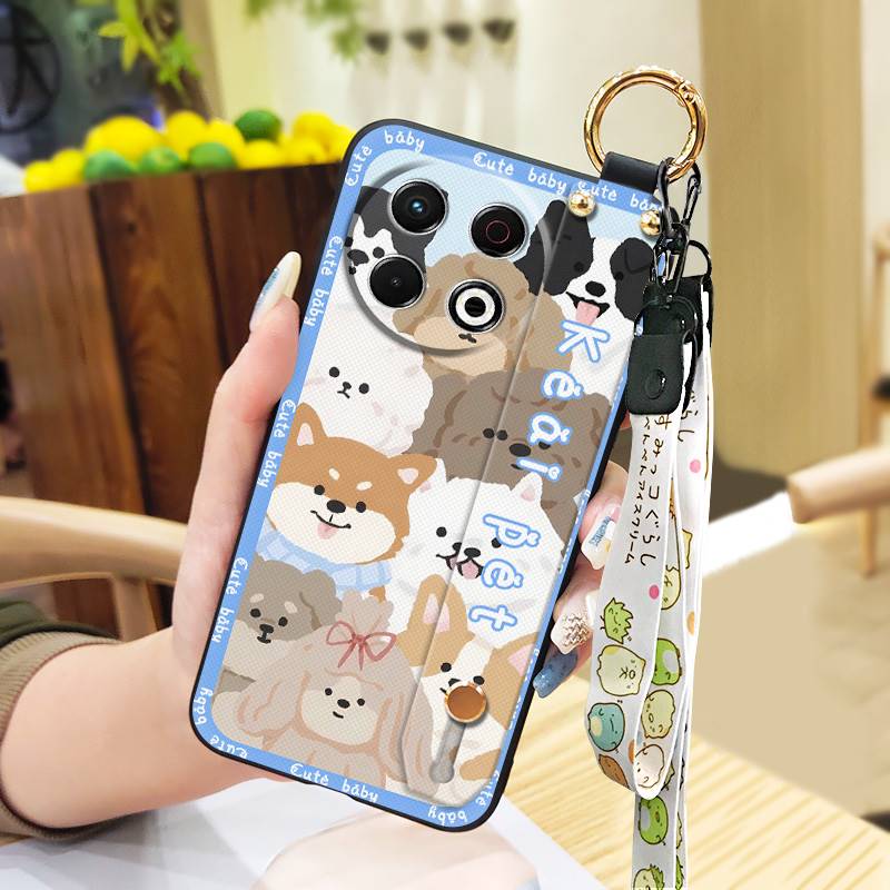 Wristband Soft Case Phone Case For Tecno Spark30 Pro 4G/KL7 Dirt-resistant Ring Cute Kickstand Waterproof Back Cover