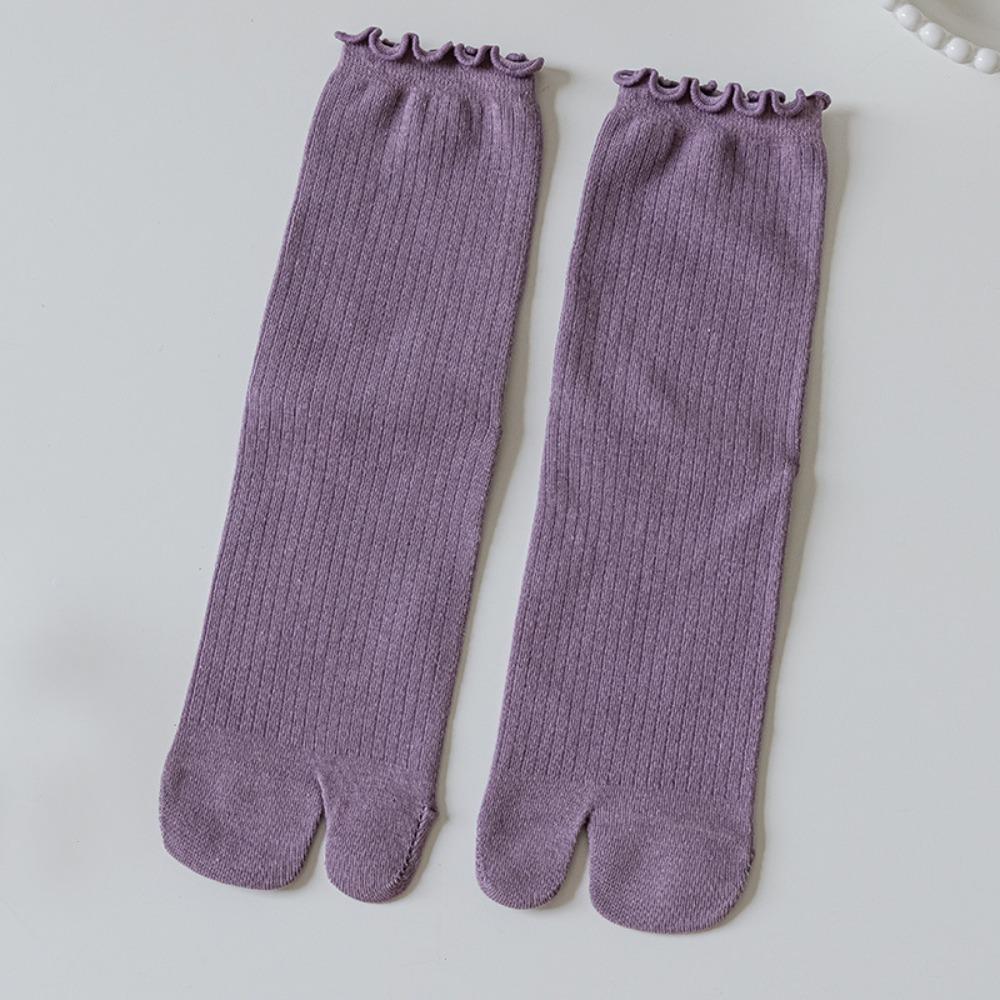 Comfortable Split Toe Socks Solid Color Two-Toed Socks Japanese Harajuku Tabi Sox  Summer