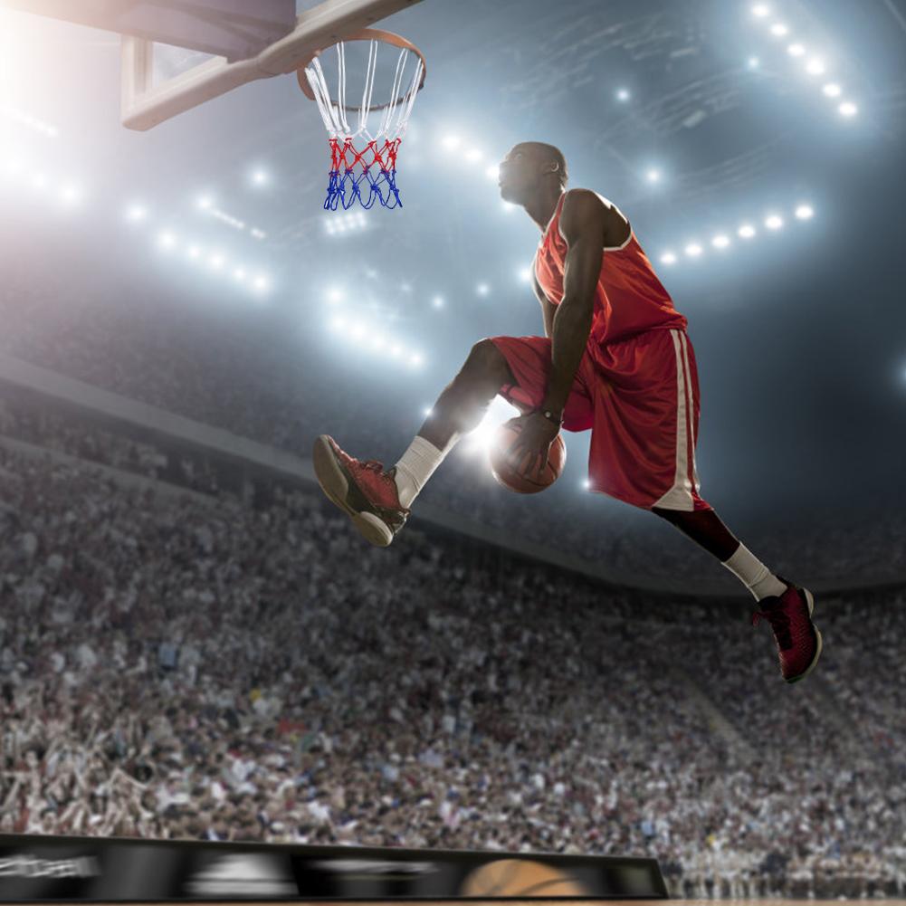 

Basketball Hoop Basket Outdoor Sports Basketball Rim Net Standard Basketball Net Mesh All-Weather Tri-Color Sports Entertainment spain