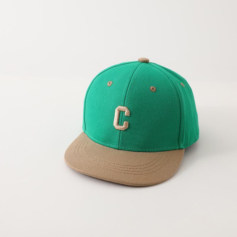 

Boys Hat 48-53cm 1-6 Years Girls Kids Baseball Cap C Letter Flat Brim Hat Cotton Sun Hat Summer Outdoor Travel Kindergarten 48-53cm зелёный